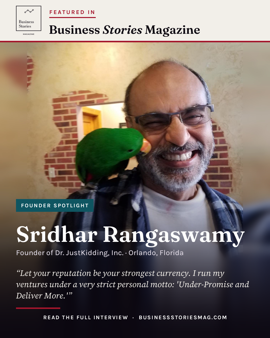 Featured in Business Stories Magazine Founder Interview 2